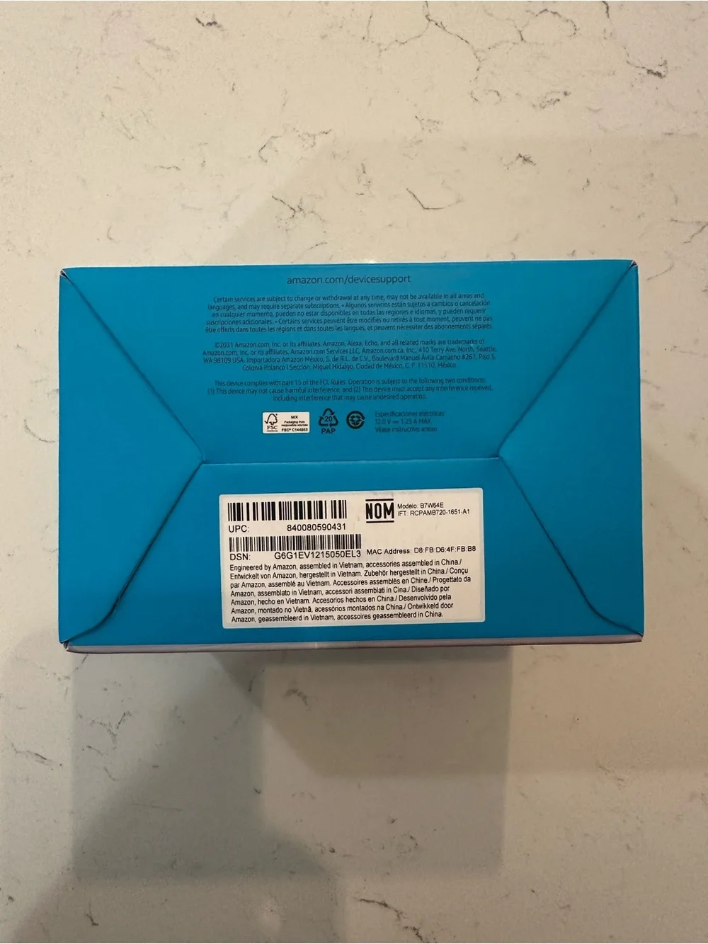 Amazon Echo Dot - White Fabric Smart Speaker - Picture 3 of 3